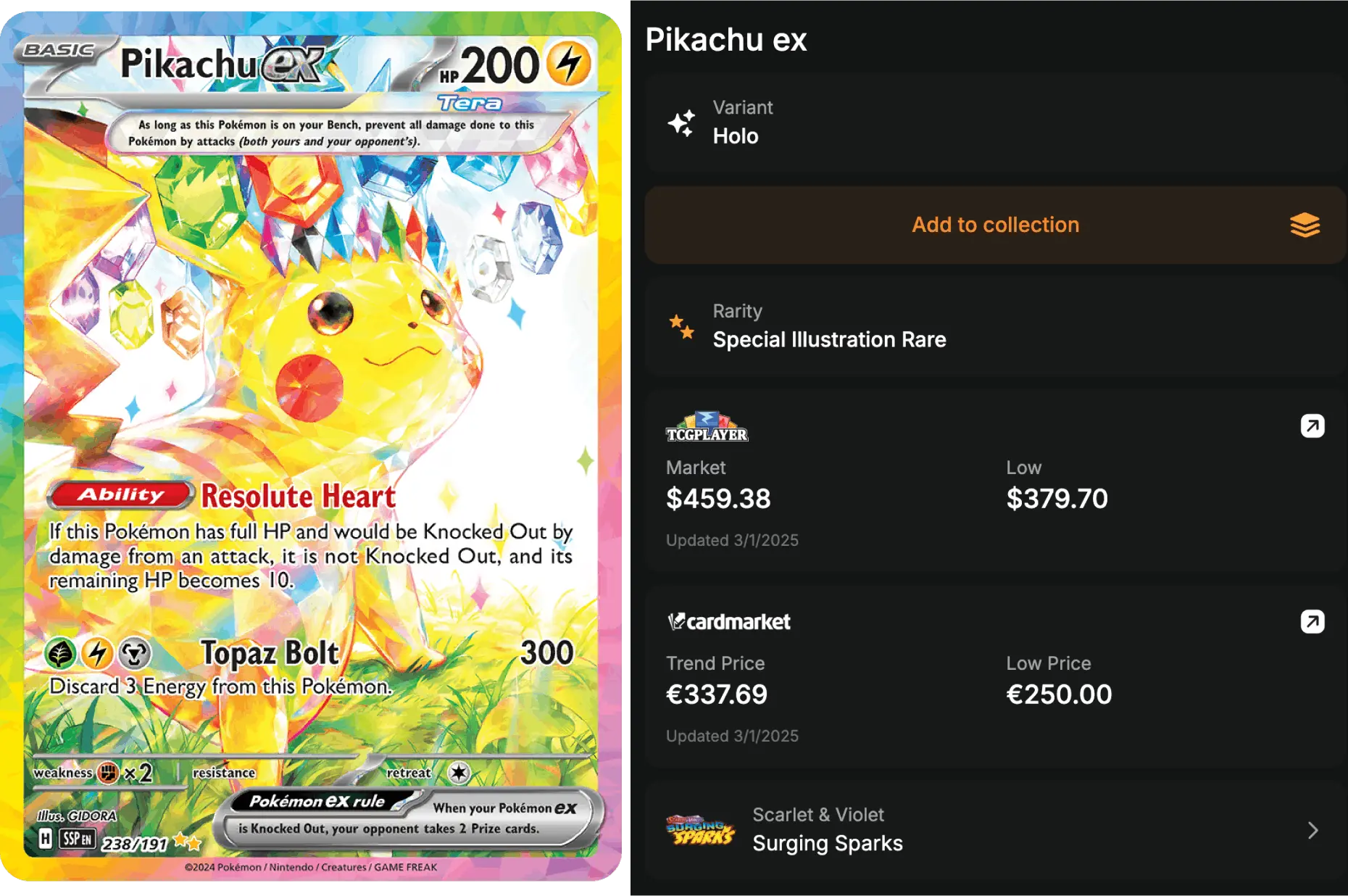 Pokemon card details
